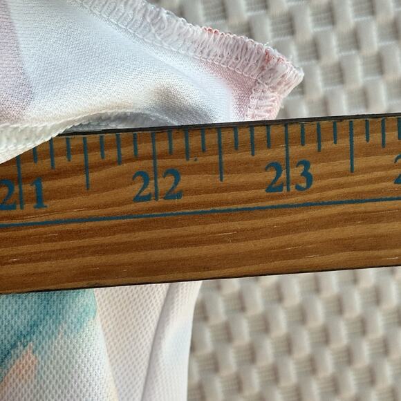 Chico’s Zenergy Floral Flutter Sleeve Top Red Lacquer Size 2 US Large Current - Picture 5 of 6